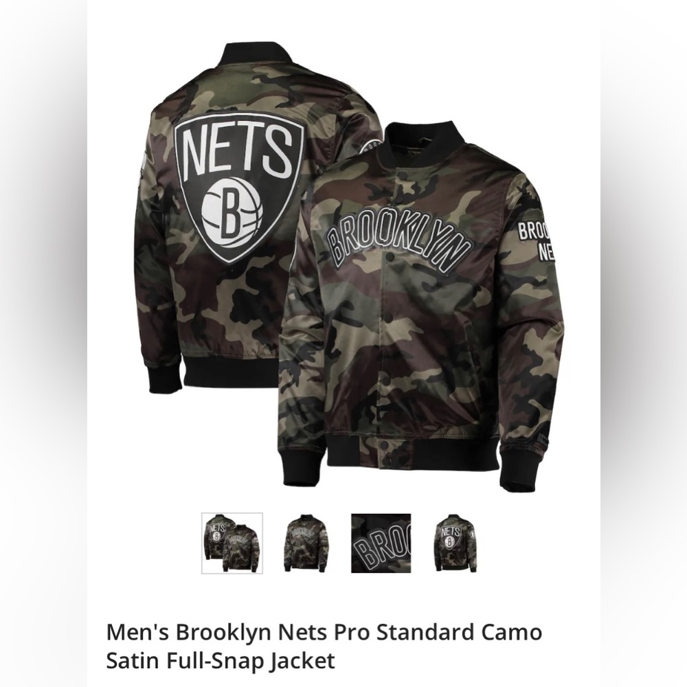 Pro Standard Luxery Atheltic collection NBA Brooklyn Nets jacket, camo print